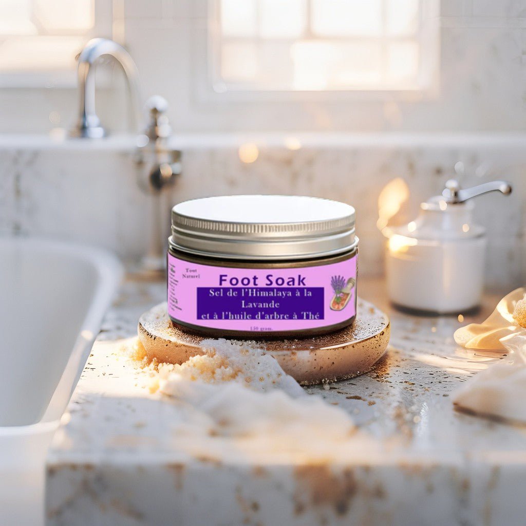 Sali da pediluvio dell'Himalaya, 150 g, con fiori di lavanda essiccati, antiodore, pediluvio, spa